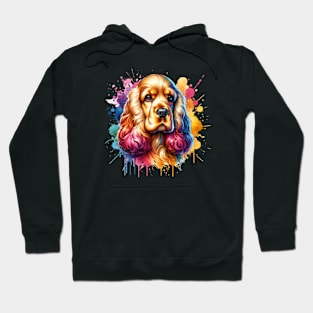 Bright Watercolor Cocker Spaniel Hoodie